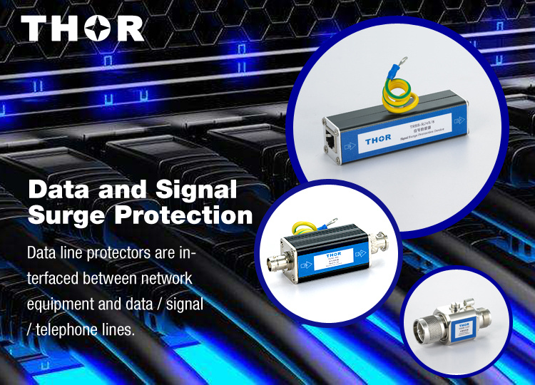 Ethernet RJ45 Surge Arrester Poe Surge Protector Network Surge Arrester