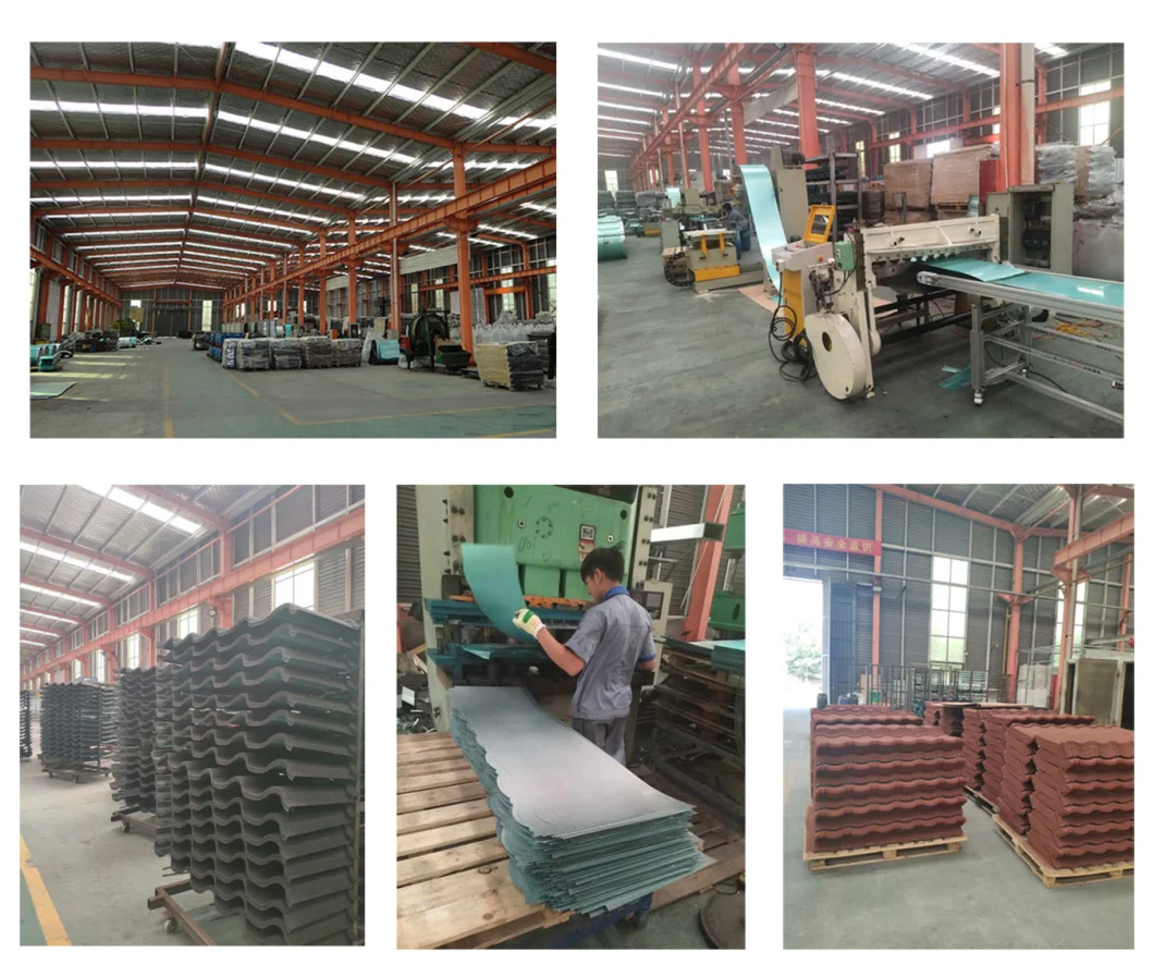 Long Life Time Stone Coated Steel Makuti Grained Tile Roofing Sheets