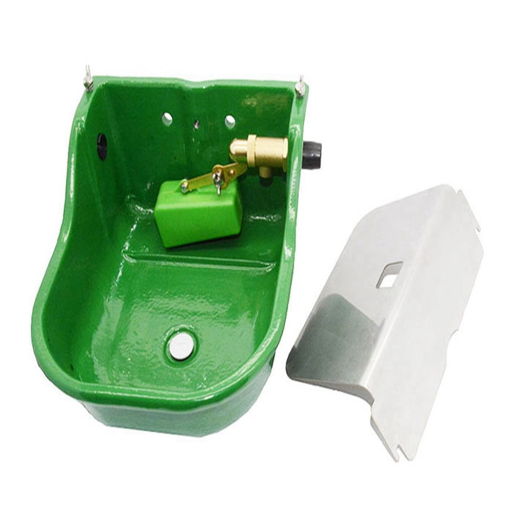 Adjustable Brass Float Valve Cast Iron Water Trough with Green Powder Coated 3L