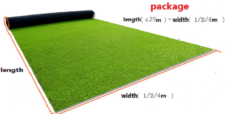 Green Straight Yellow Curl Fiber Yarn 30mm Artificial Lawn with Good Tufting for Building Roof