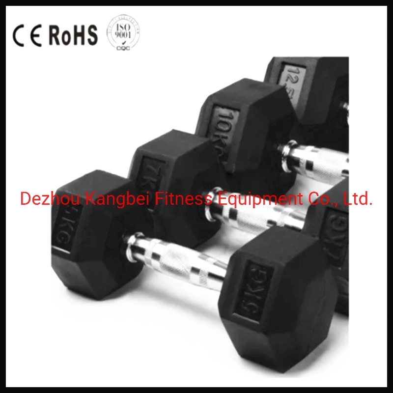 Gym Accessories Rubber Hex Dumbbell Kb-07A