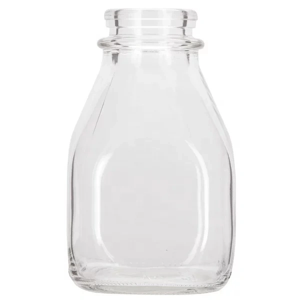 Wholesale 16oz Squat Pint Glass Milk Bottle Reusable 500ml Classic Glass Milk Bottles