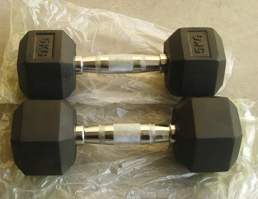 Tz-3001 Hot Sale Rubber Hex Dumbbell