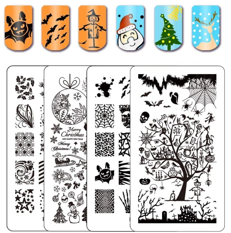 Nail Art Template Printing Nail Polish Stamping Plates Manicure Nail Art XXL Stamping Image Plates