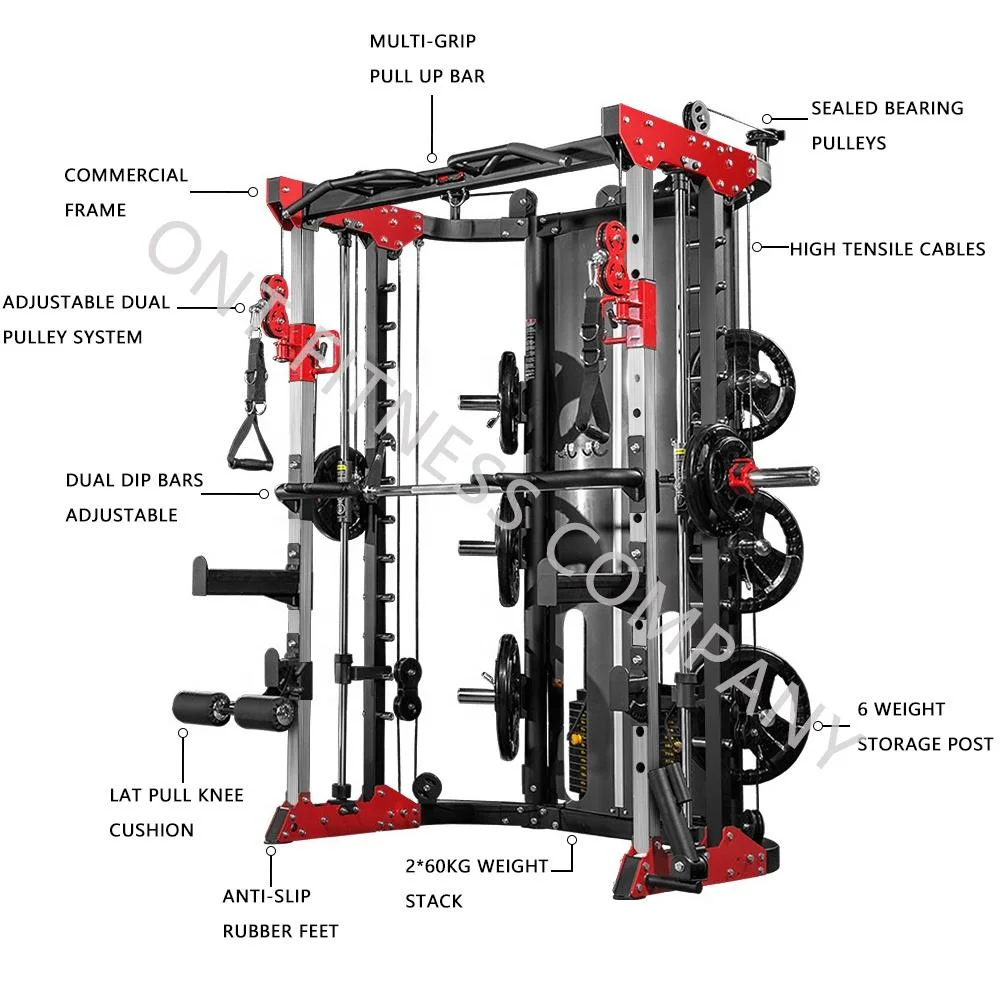 Fitness Bodybuilding Equipment Multi Function Rack Multifunctional Smith Machine Gym Equipment