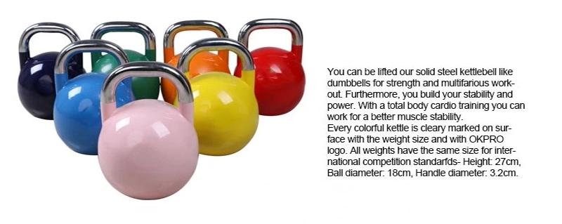 Wholesale Weight Lifting Colourful Steel 4kg Competition Sports Kettlebell