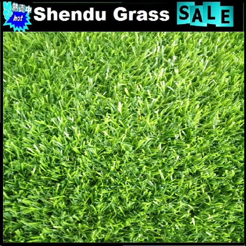 30mm Green Straight+Green Curl Yarn Synthetic Grass for Landscape