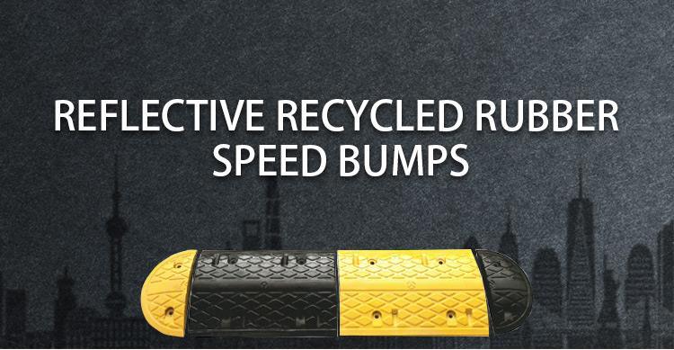 New Design Yellow & Black Speed Bump Road Rubber Speed Hump