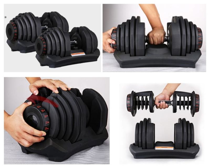 2021 Hot Sale 5-52.5lbs Adjustable Dumbbell Set with 15 Adjustable Weight Options