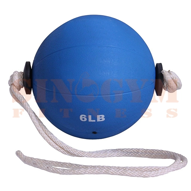 Single Color Medicine Ball with Rope, Rope Medicine Ball