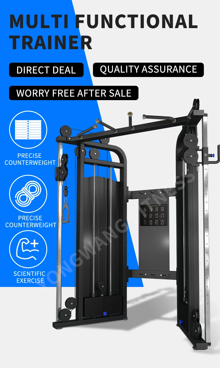 Hot Selling Three in One Multi Functional Smith Trainer with Cable Crossover &Rack with Weight Stack