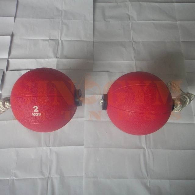 Single Color Medicine Ball with Rope, Rope Medicine Ball