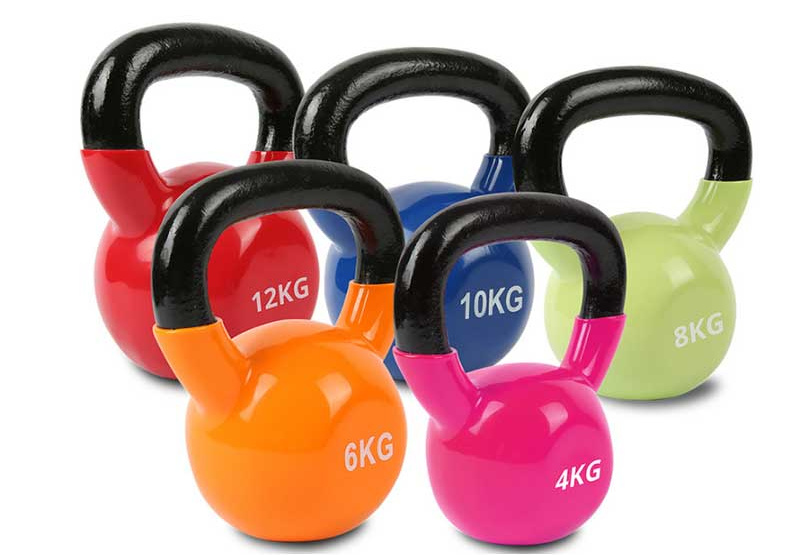 Home Workout Color Training Cast Iron Russian Weight Kettlebells for Workout