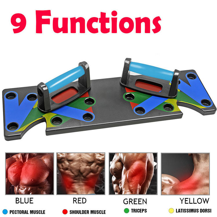 Custom Logo Printed Color-Coded Multi-Function Portable Push up Board Push up Training Board