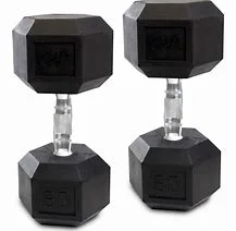 Free Weight Fixed Rubber Coated Hex Dumbbell Gym Equipment