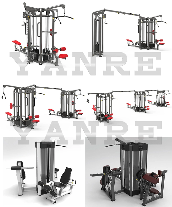 Multi- Gym 3 Station / 6 Functions Commercial Gym Fitness Equipment Multifunction Integrated Combination