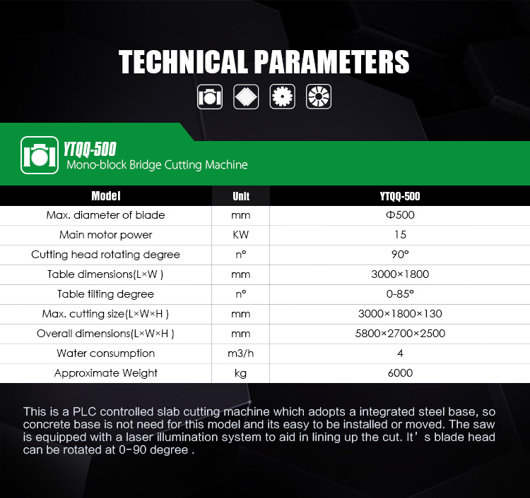 Laser Bridge Stone Mitre Saw Bridge Cutter Granite