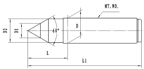 Mt Dead Center, Carbide Tipped Fixed Dead Center CNC Lathe