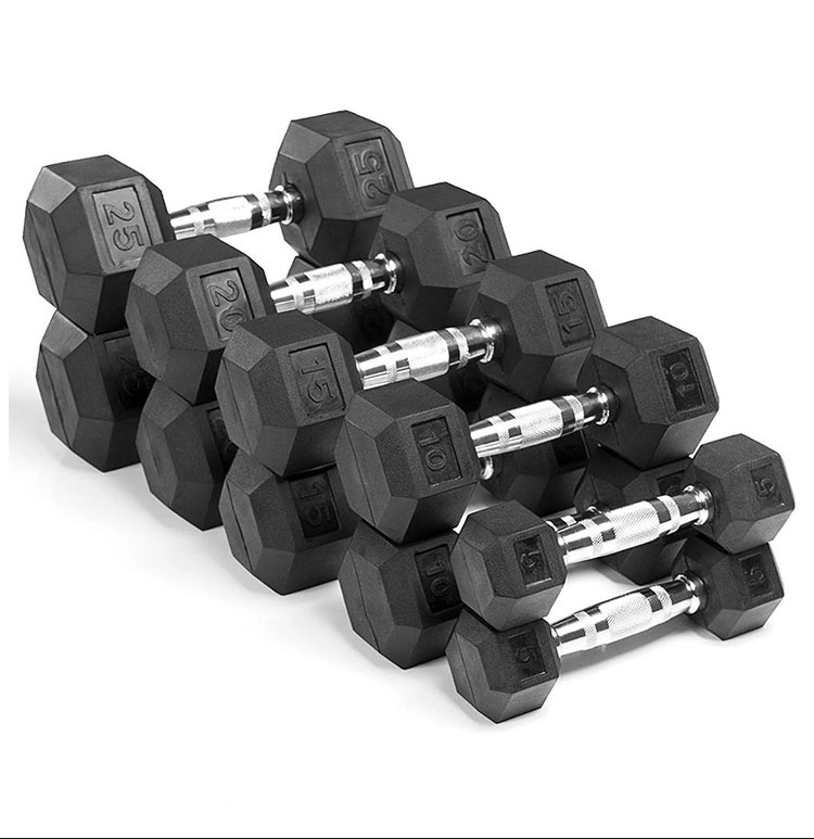 Hexagon PVC Coated Hex 10 Pounds Hand Weights Dumbbells Sets with Rack