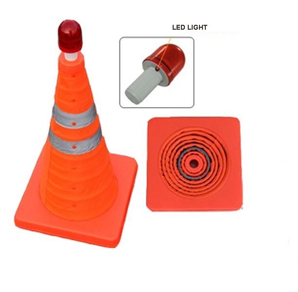 PVC Soft Orange Retractable Collapsible Foldable Traffic Safety Cones