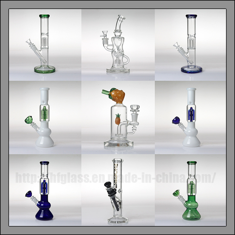 Colorful Cucurbit Glass Water Pipe Tree Arms Perc Hookah Smoking Pipe