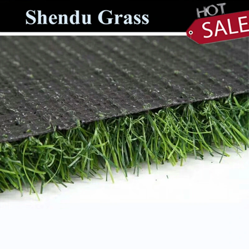 Green Straight and Green Curl Fiber 25mm Synthetic Artificial Grass for Garden