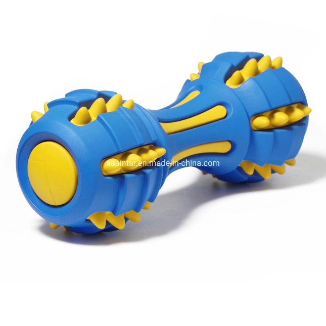 Durable Grinding Teeth Pet Chew Toys Rubber Dumbbell Dog Toys