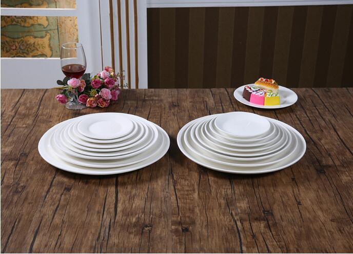 China Ceramic Plate Wholesale Restaurant White Round Dinner Plates Hotel Plates