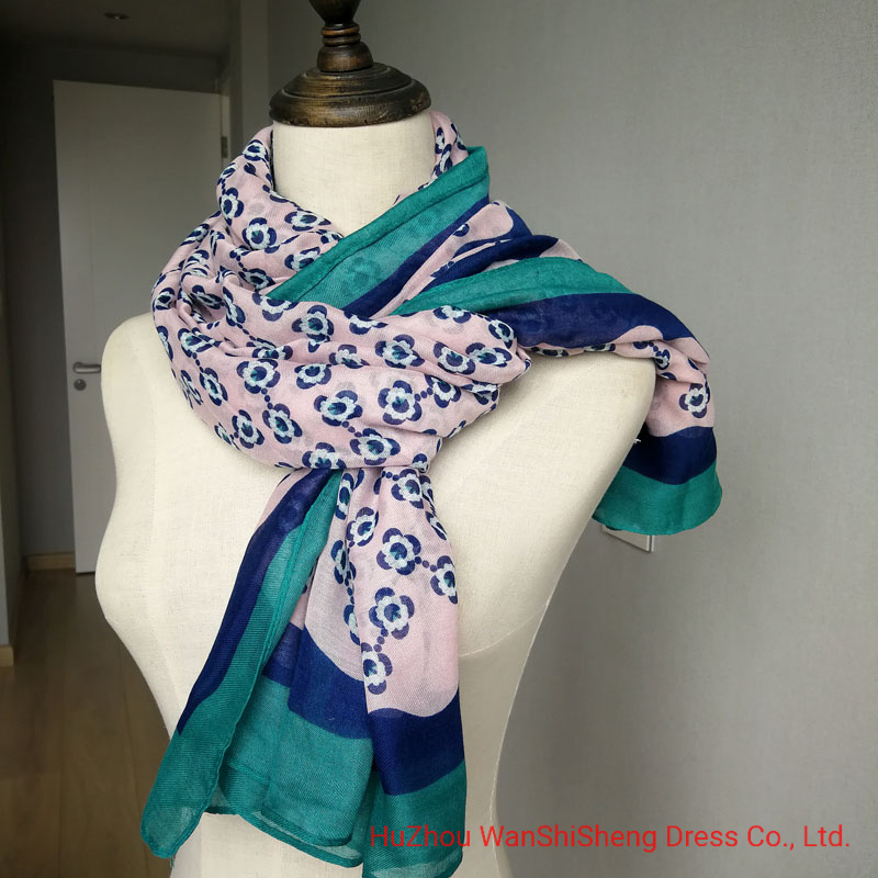 Womens Scarf Lightweight Floral Shawl Wraps Long Head Scarfs for Women