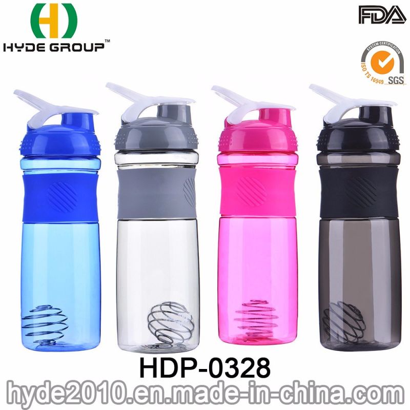 Portable Gym 800ml Plastic Sport Shaker Bottle (HDP-0328)