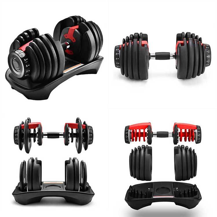 Black Iron Weight Plates Steel Dumbbells with Box