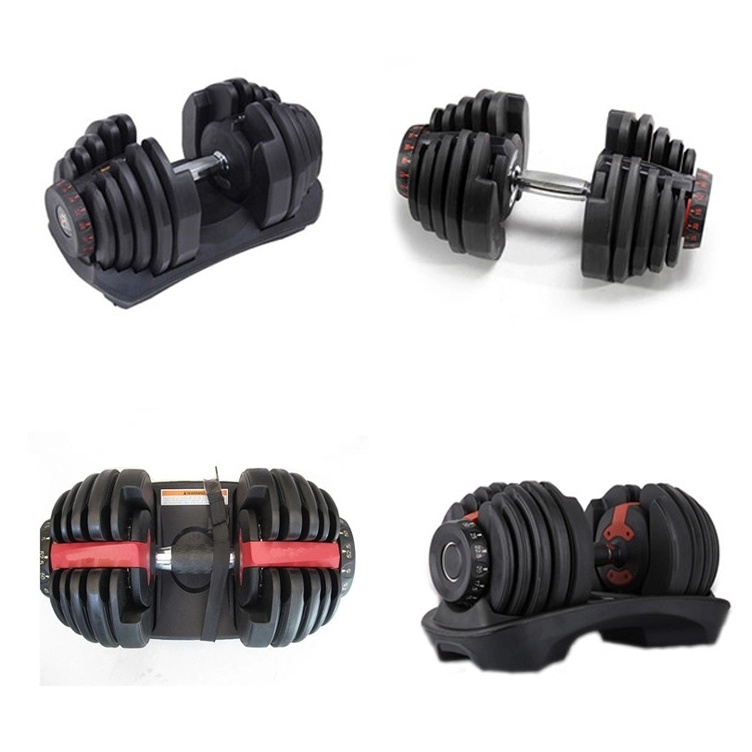 Fitness Equipment Gym Adjustable Dumbbell for Body Building Custom Dumbbell Adjustable Hot Sale 40kg 90lb