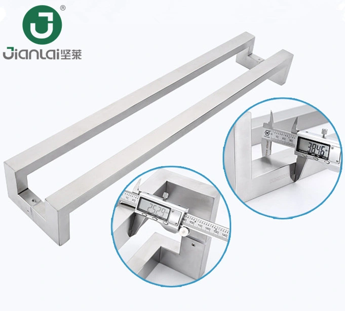 Square Offset Back to Back Pull Handle Sliding Door Handle