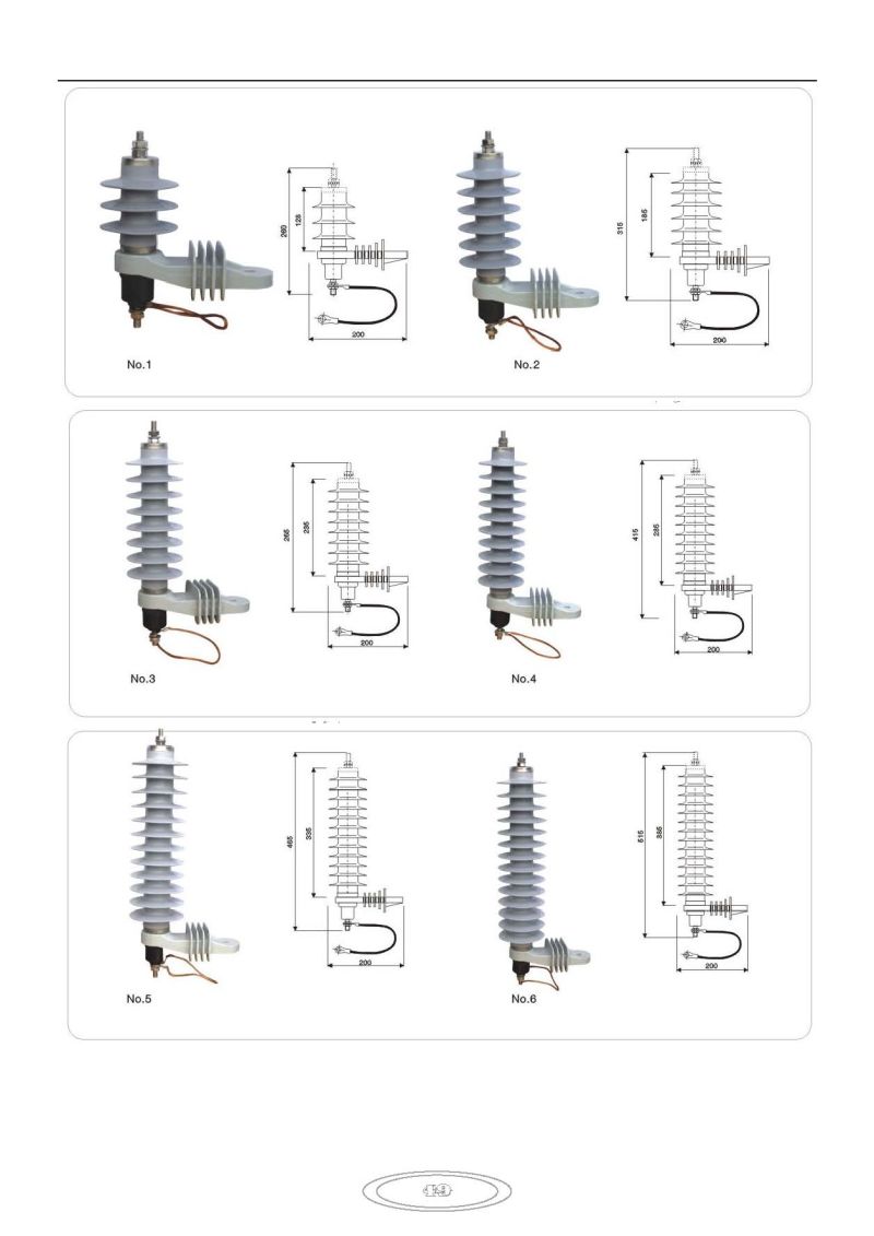 11kv Porcelain Surge Arrester, Lightning Arrester, Silicon Surge Arrester, Porcelain Lighting Arrester