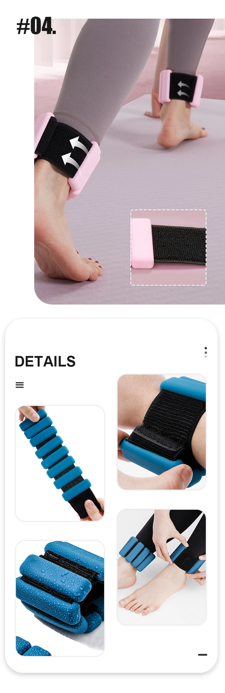 Silicone Weight-Bearing Sports Energy Bracelet Wrist Weights Adjustable Weight Fitness Wristband