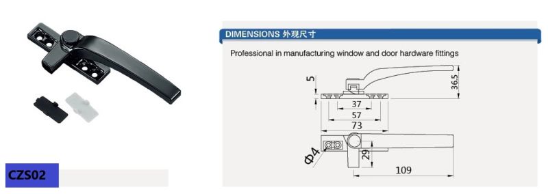 Casement Window Handles Aluminum Alloy Casement Handle Window Accessories