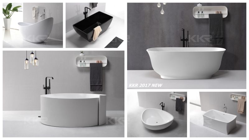 High Quality Solid Surface Bathtub Artificial Solid Surface Freestanding Bathtub