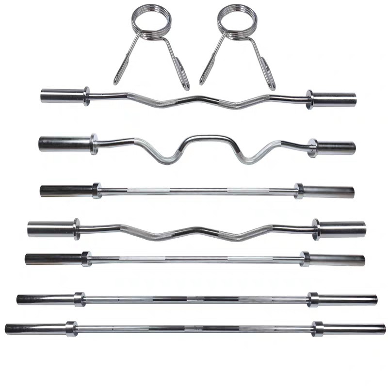 220 1500lb 20kg 20 Kg 7FT Powerlifting Set Barre Olympique Chrome Bar Weightlifting Barbell 20kg