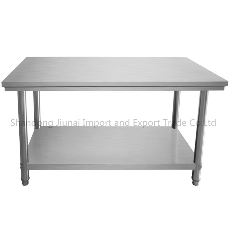 Freestanding Assembled Stainless Steel Kitchen Worktable with Under Shelf