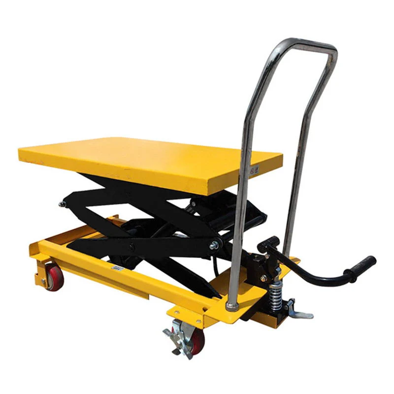 Tuhe Hand Manual Scissor Hydraulic Lifting Trolley Lift Platform