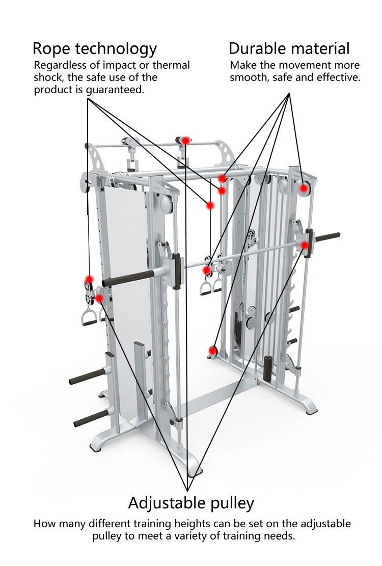 Best Commercial Power Cage Sports Multi Exercise Gym Equipment Multifunction Smith Machine