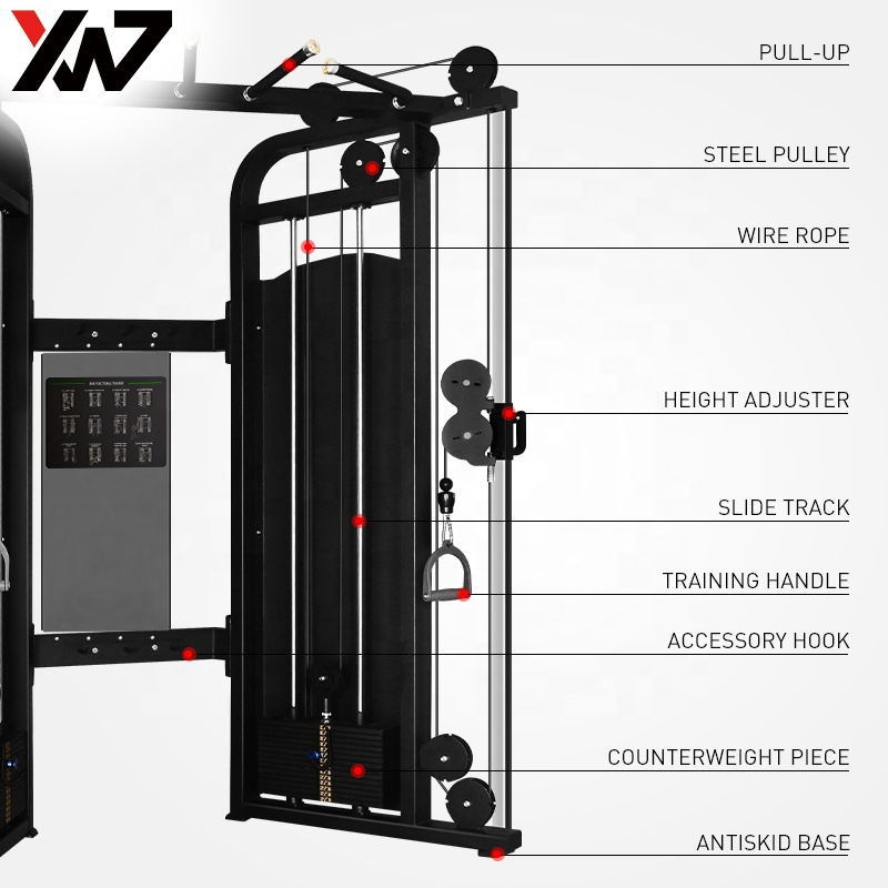 Hot Selling Three in One Multi Functional Smith Trainer with Cable Crossover &Rack with Weight Stack