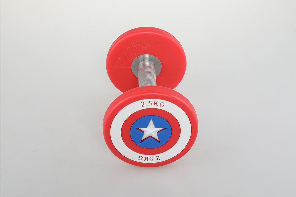 America Captain Rubber Dumbbel for Body Workout Home Gym