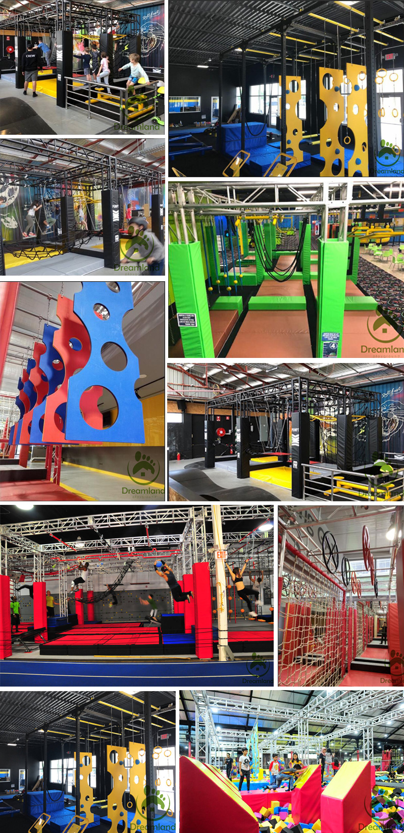 Indoor Playgroung Professional Customized Equipment Exercise Fitness Body Balance Ninja Warrior Course