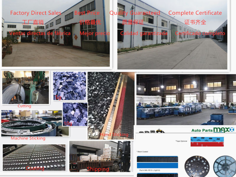 China Supplier Fe Steel Car Tire Adhesive Wheel Balancing Weights for Wheel Weights 5g+10g