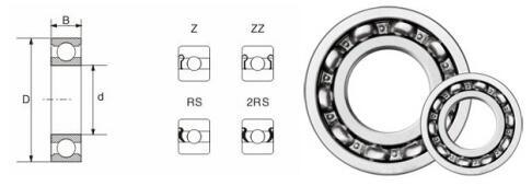 High quality treadmill roller bearing 6202Z ball bearing for treadmill motor parts