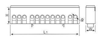 Busbar Brass Neutral Terminal Block