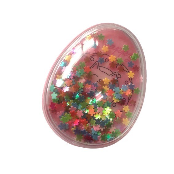 Cute Design Flowing Colorful Star Glitter Clamshell Detangler Hair Brushes