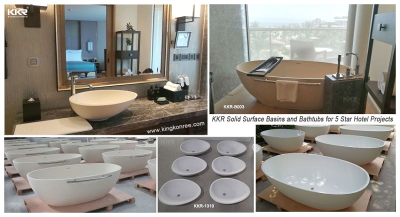 Solid Stone Bathtub Solid Surface Free Standing Bath