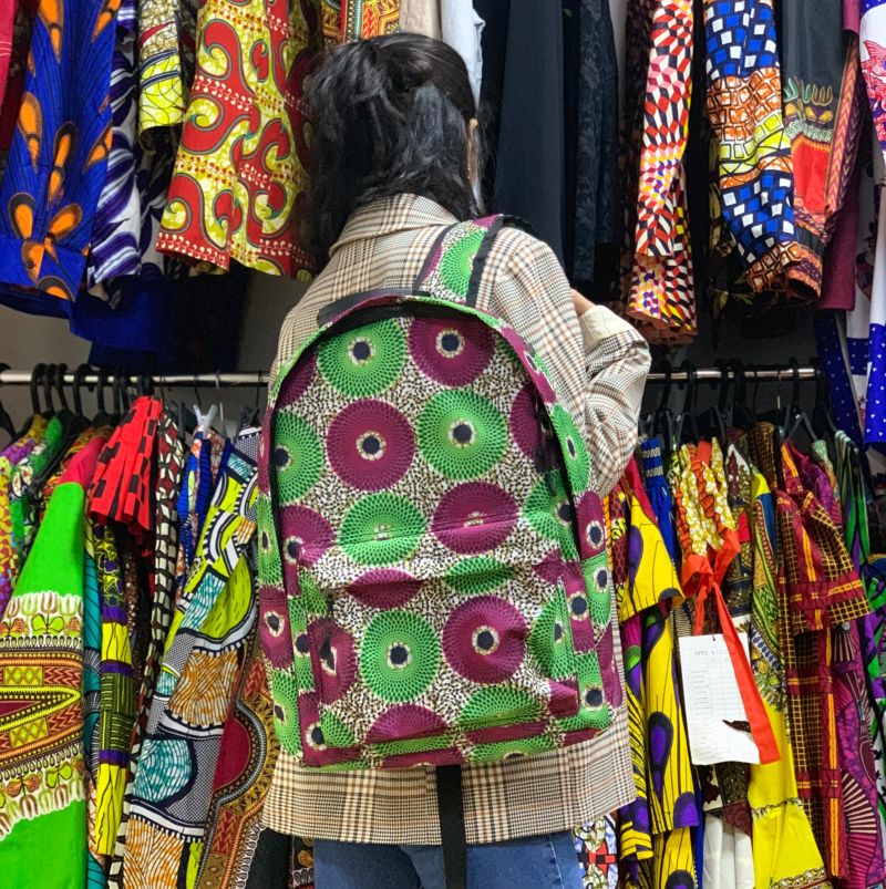 Colorful Shoulder Bag Colorful African Print Student Travling Fashion Casual Backpack